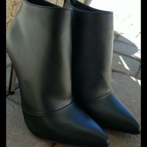 Pointed Toe Suede Back Zipper Stiletto High Heels